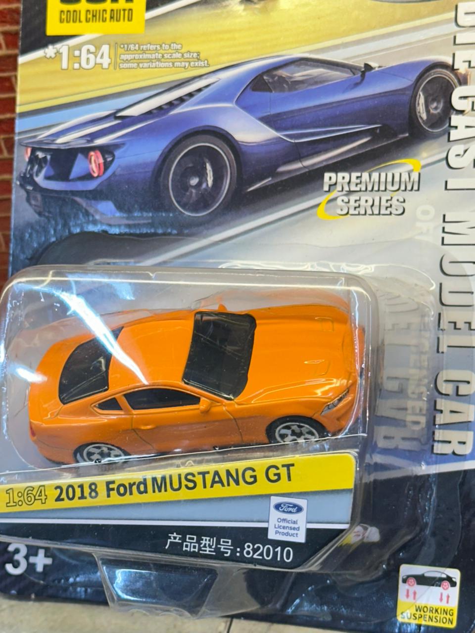 CCA 1:64 2018 Ford Mustang GT Orange Official Licensed