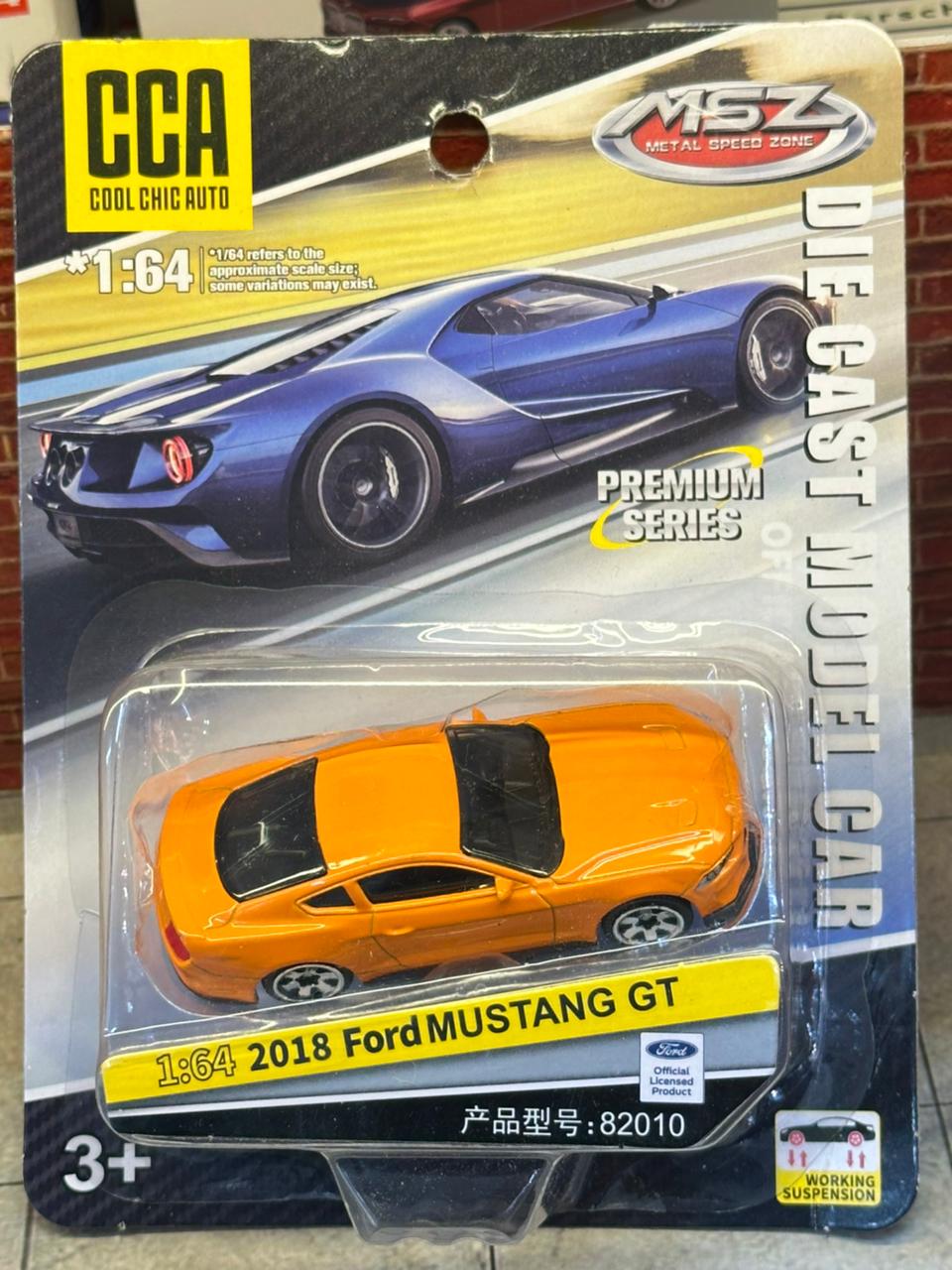 CCA 1:64 2018 Ford Mustang GT Orange Official Licensed