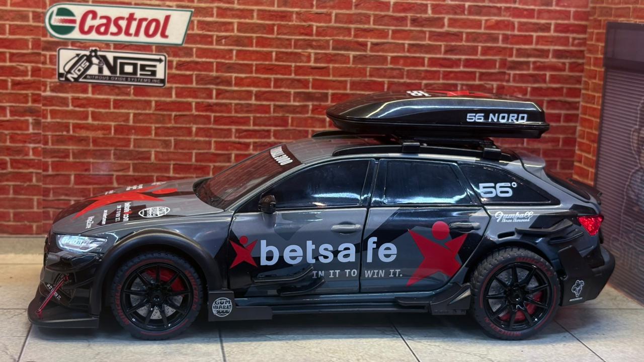 Audi RS6 Avant Modified with Roof Box & Racing Livery (Grey)