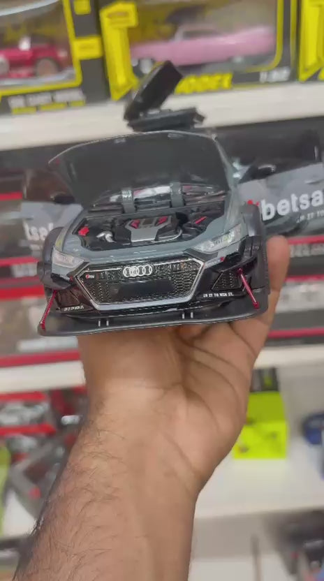 Audi RS6 Avant Modified with Roof Box & Racing Livery (Grey)