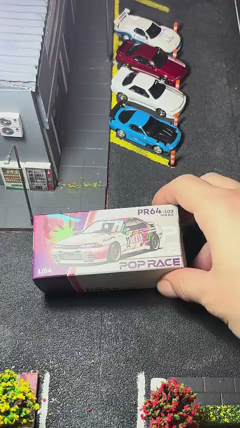 POPRACE Official Licensed Nissan Skyline GT-R (BNR32) #22 AXIA Group A (1991 JTC) 1:64 Scale
