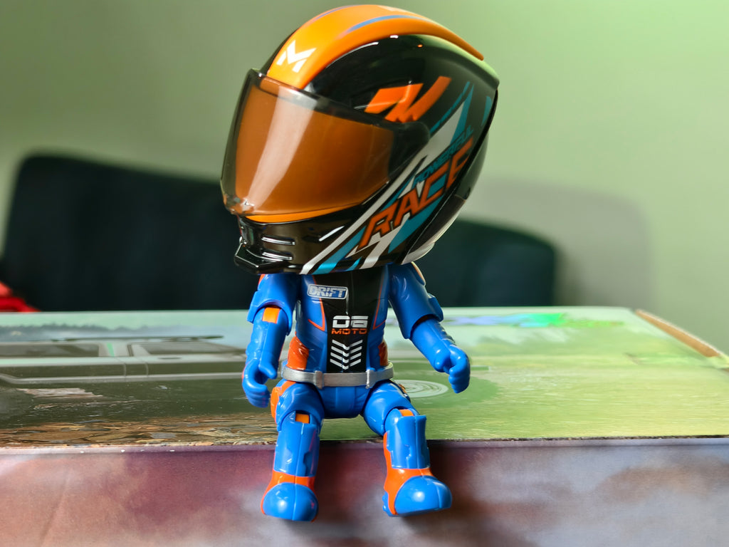 Transforming Motorcycle Helmet Figure