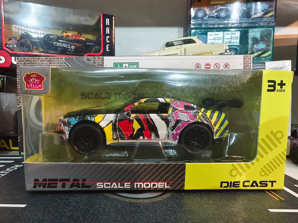 Graffiti Edition Diecast Car 1:36 Scale Box Piece with Light & Sound Simulation