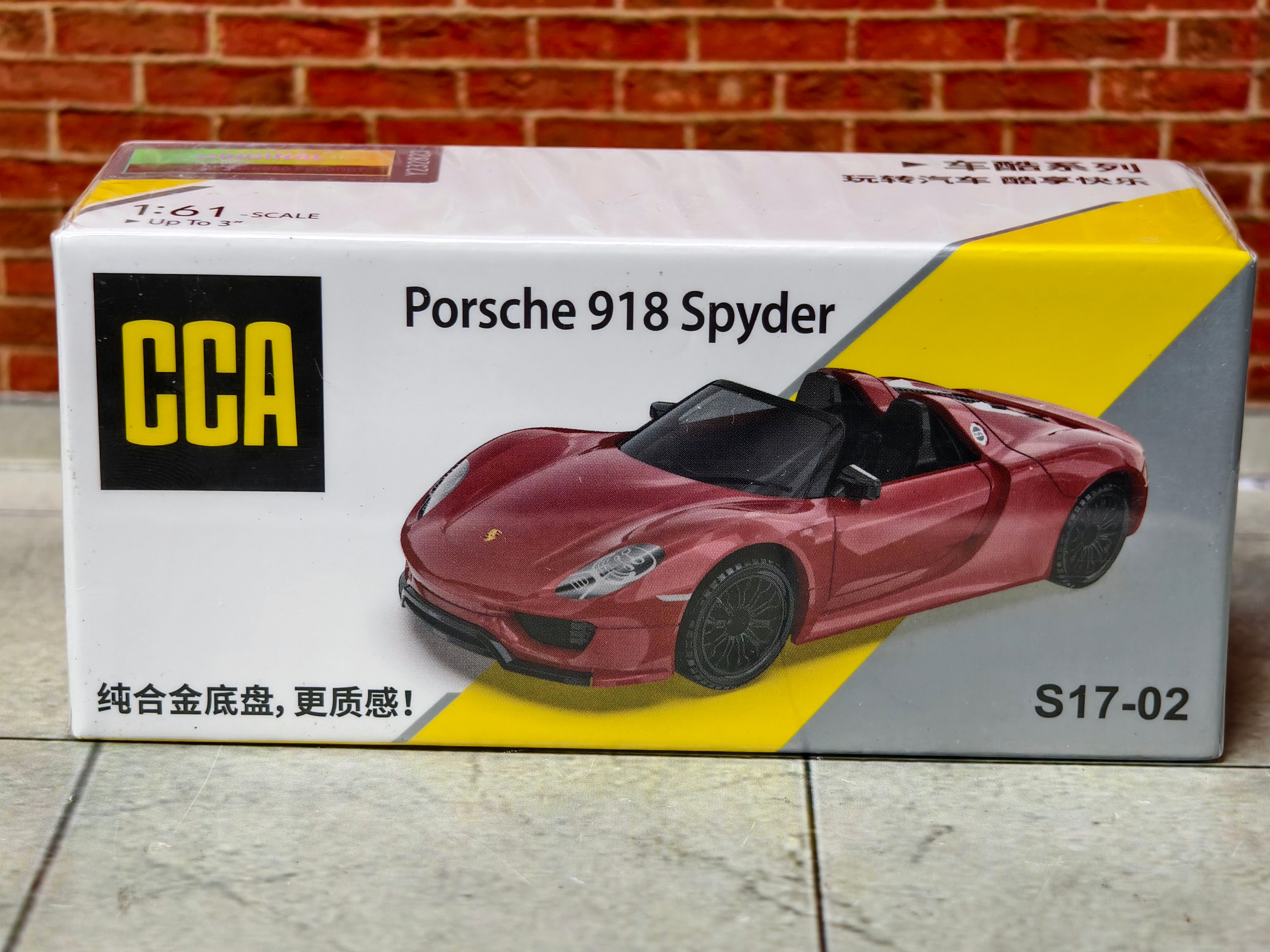 CCA Official Licensed Porsche 918 Spyder Red 1:61 Scale Box Piece