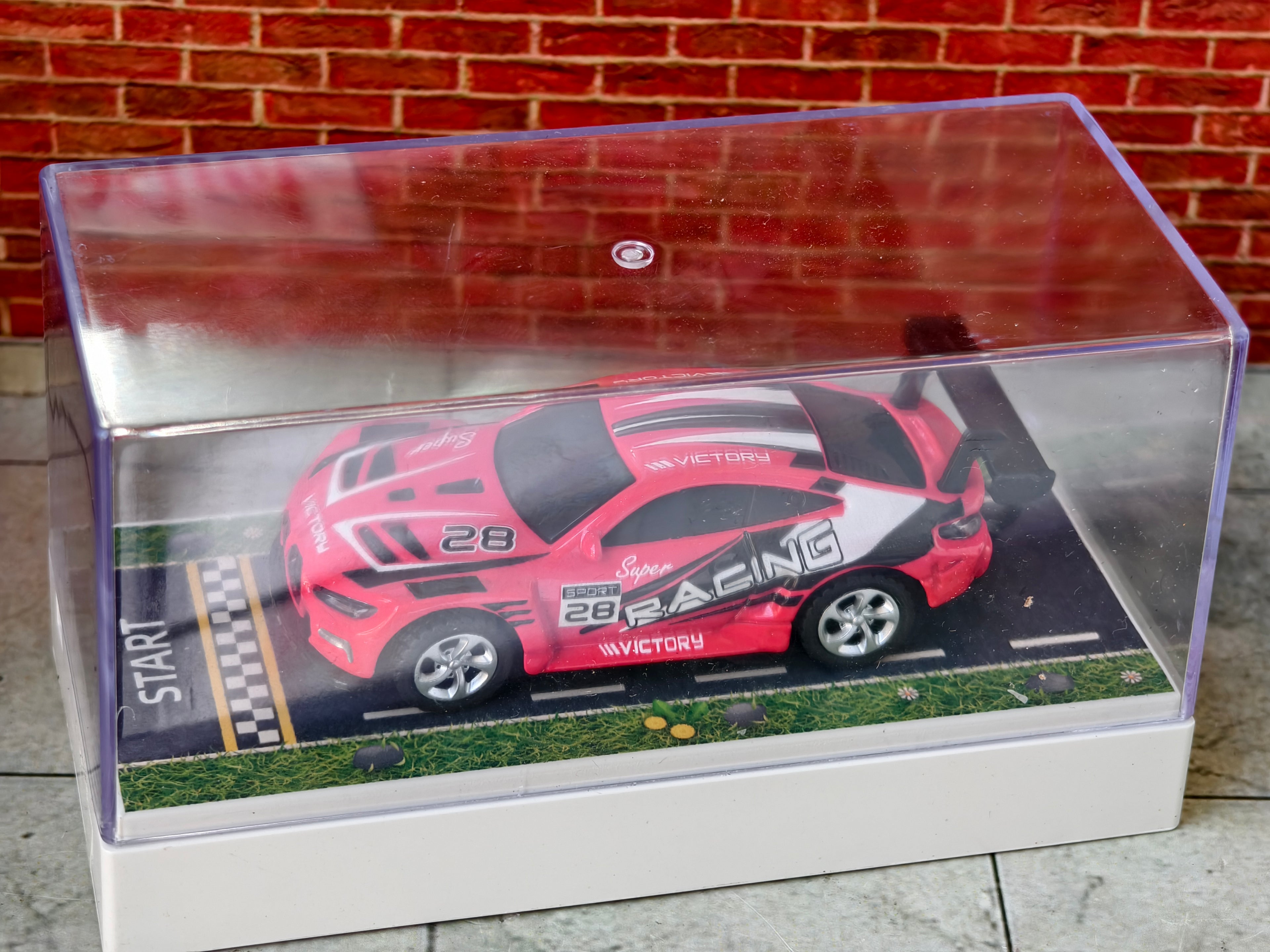 BMW M4 GT3 1:64 Scale Mini RC in Acrylic Box