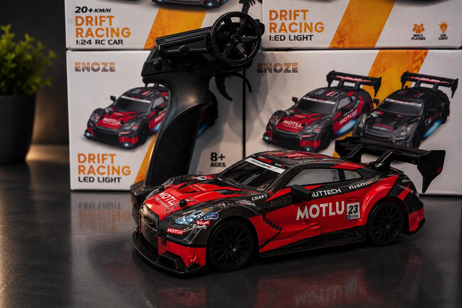 4WD Drift RC 20 Kmph 1:24 Scale with Proportional Acceleration and Speed Adjustments