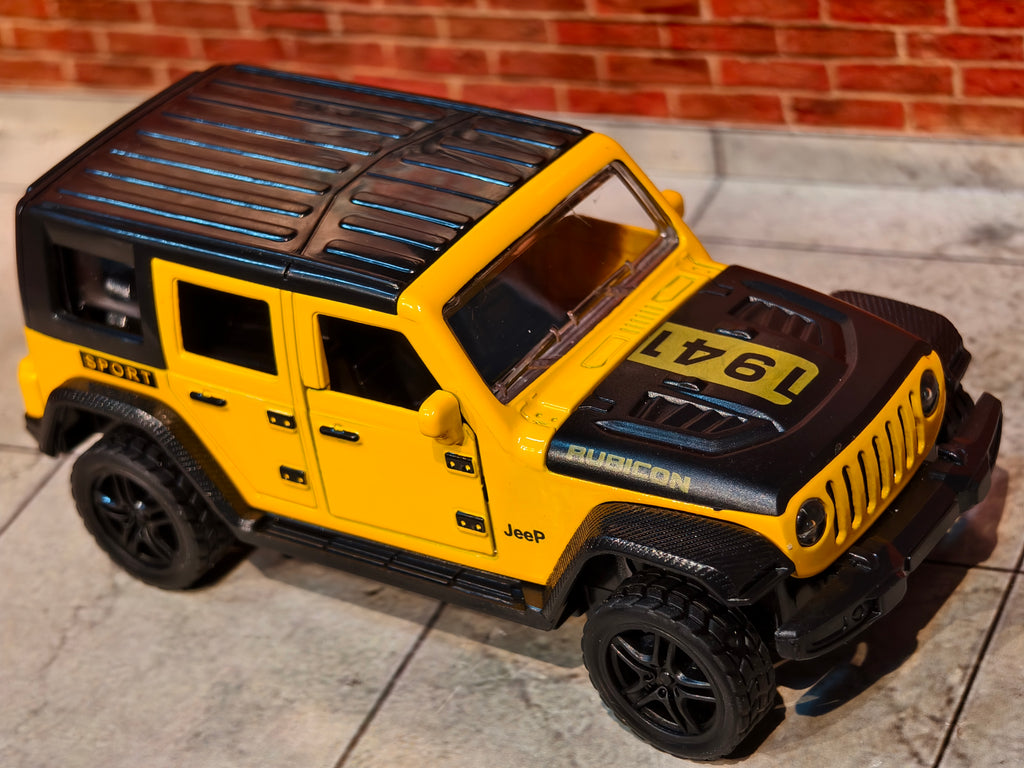 Jeep Wrangler Rubicon 4 Doors Openable 1:36 Scale with Light and Sound