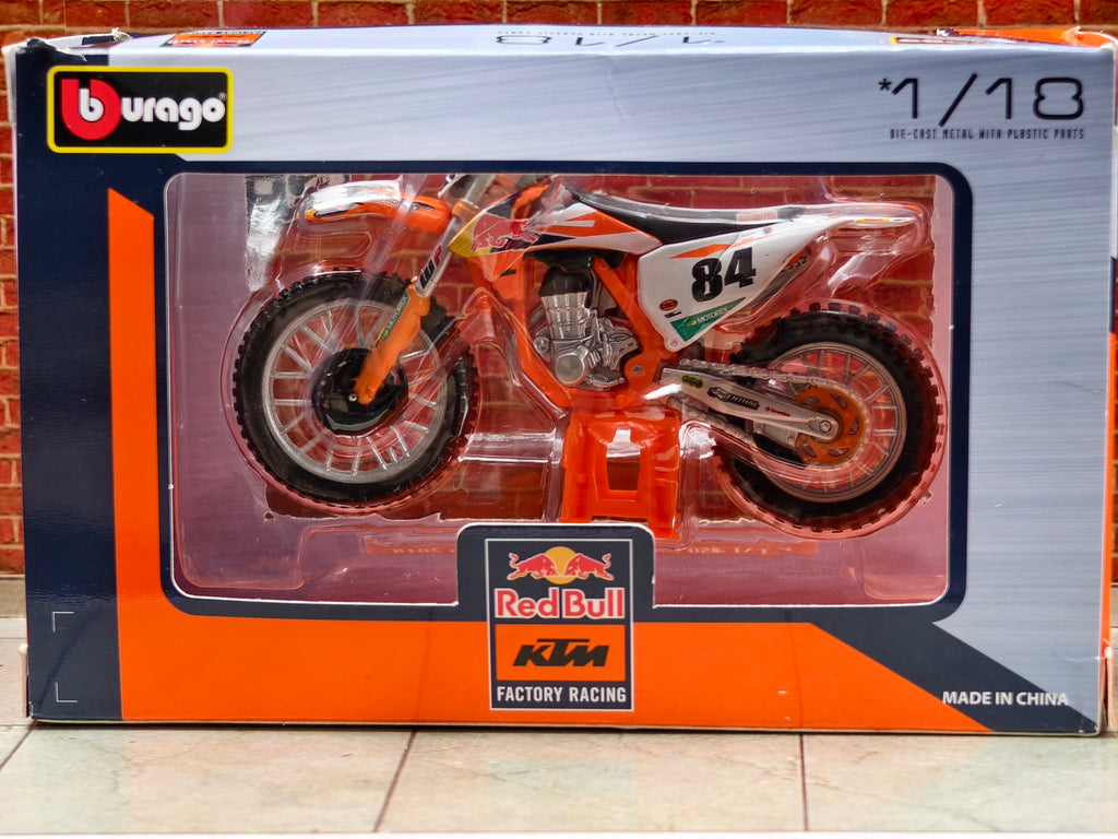 Burrago Official Licensed KTM 450 SX-F Factory Edition 2018  1:18 Scale