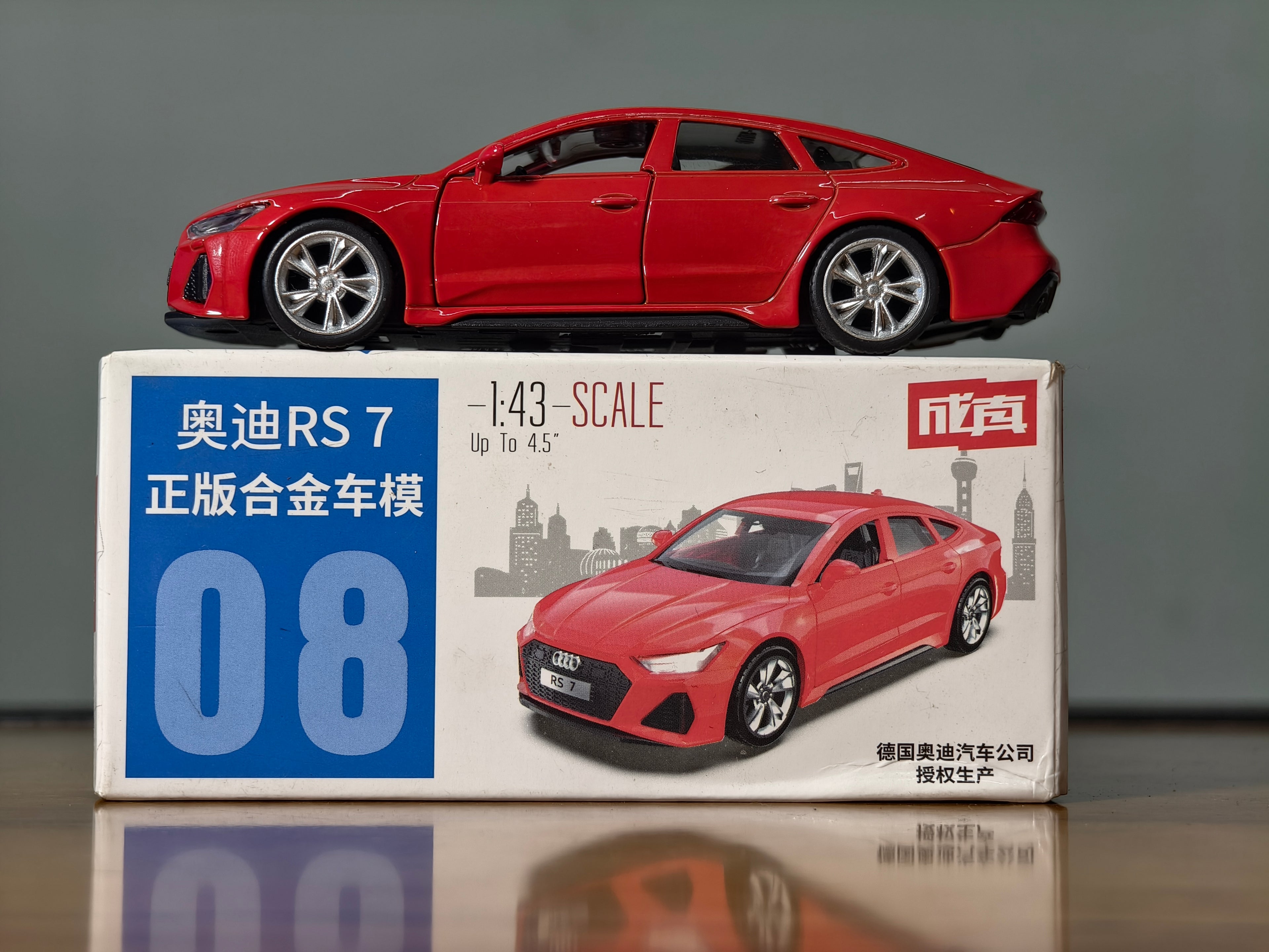 MSZ Official Licensed Audi RS 7 1:43 Scale