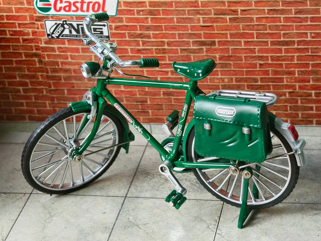 Vintage Diecast Cycle Model with Briefcase and Pump