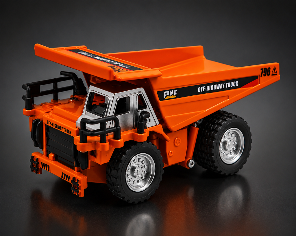Trasped 1:64 Scale 2.4 GHz R/C Speed Regulating Alloy Model Dump Truck Vehicle Remote Control Car