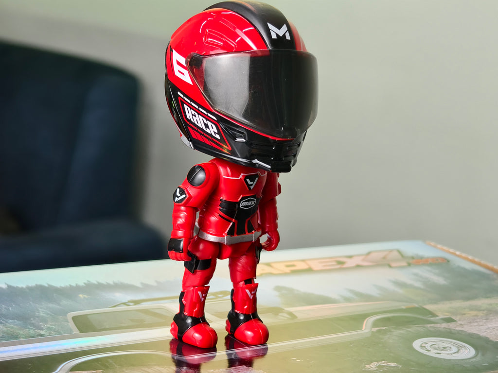 Transforming Motorcycle Helmet Figure