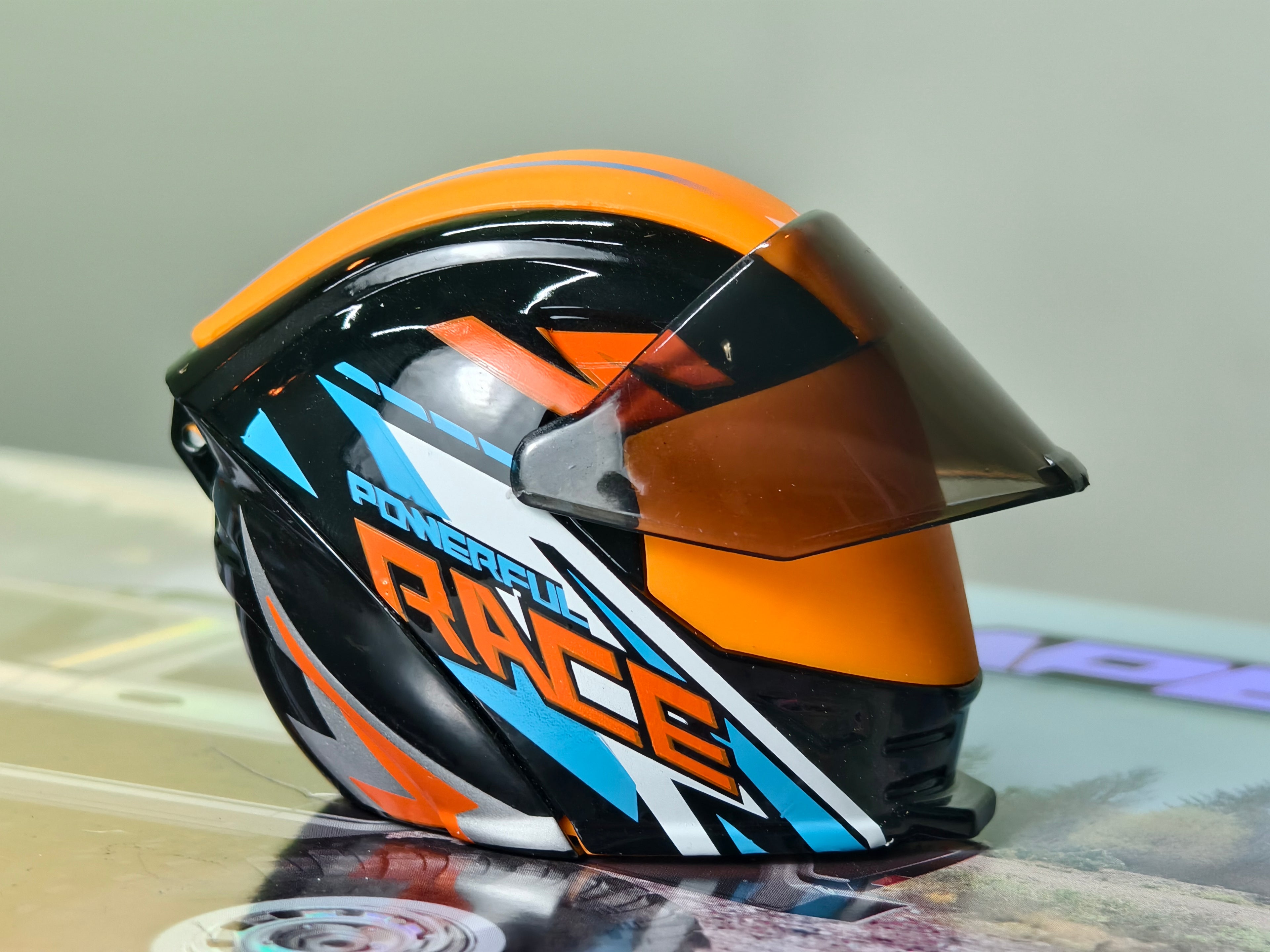 Transforming Motorcycle Helmet Figure