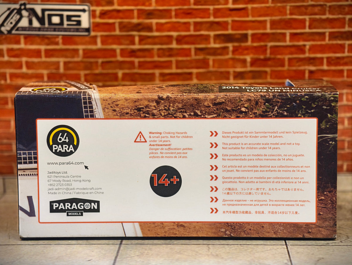 PARA 64 Official Licensed  Toyota Land Cruiser LC79 UN MINUSCA Muddy Livery 1:64 Scale in Acrylic Box Limited Edition