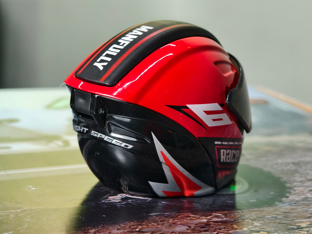 Transforming Motorcycle Helmet Figure