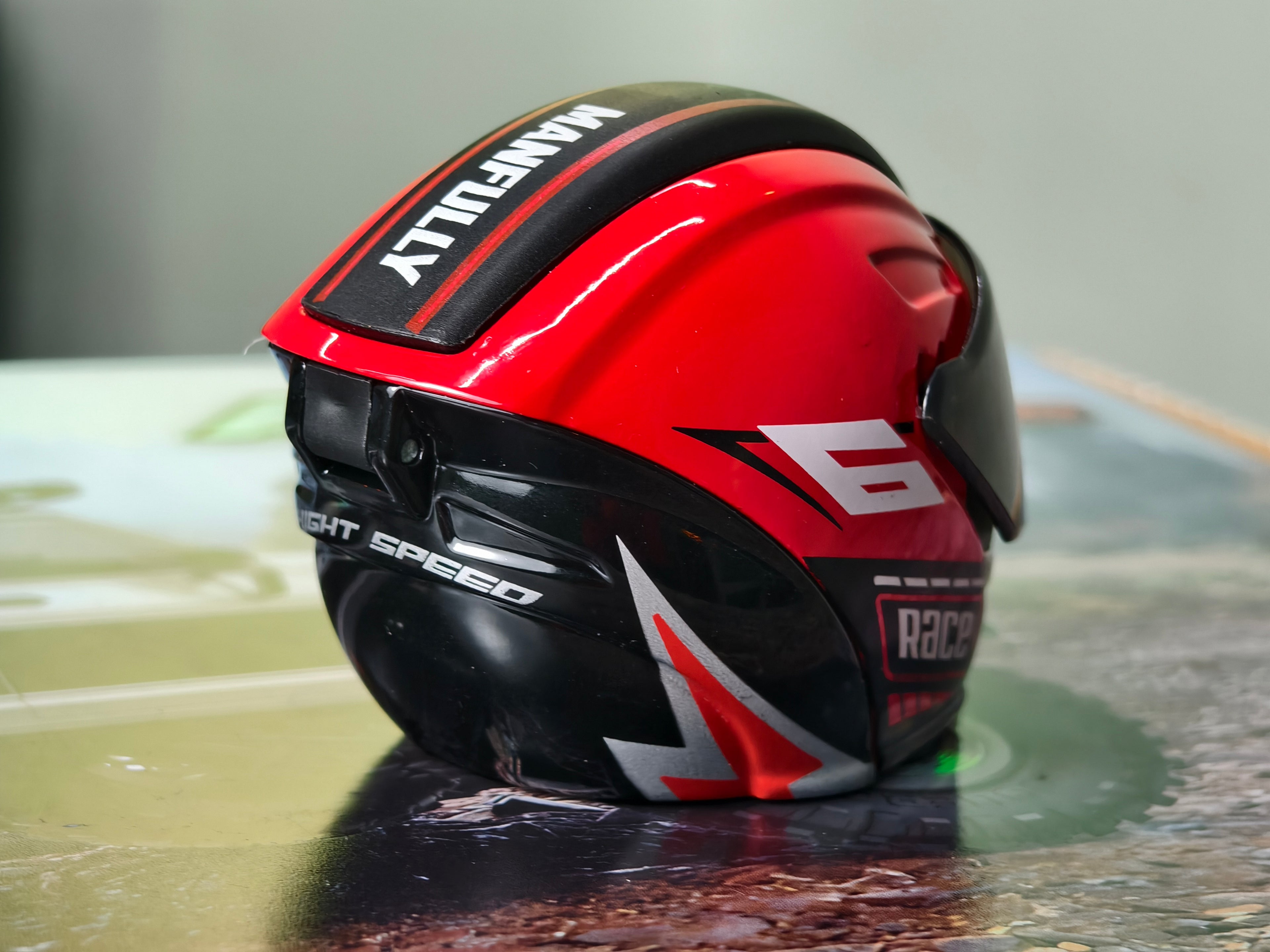 Transforming Motorcycle Helmet Figure