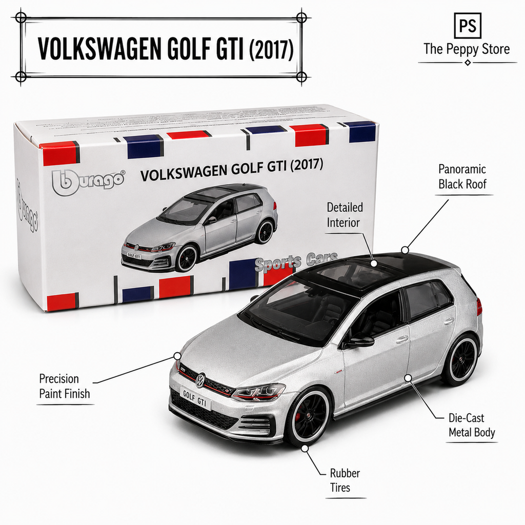 Bburago Official Licensed Volkswagen GTI 2017 1:64 Scale