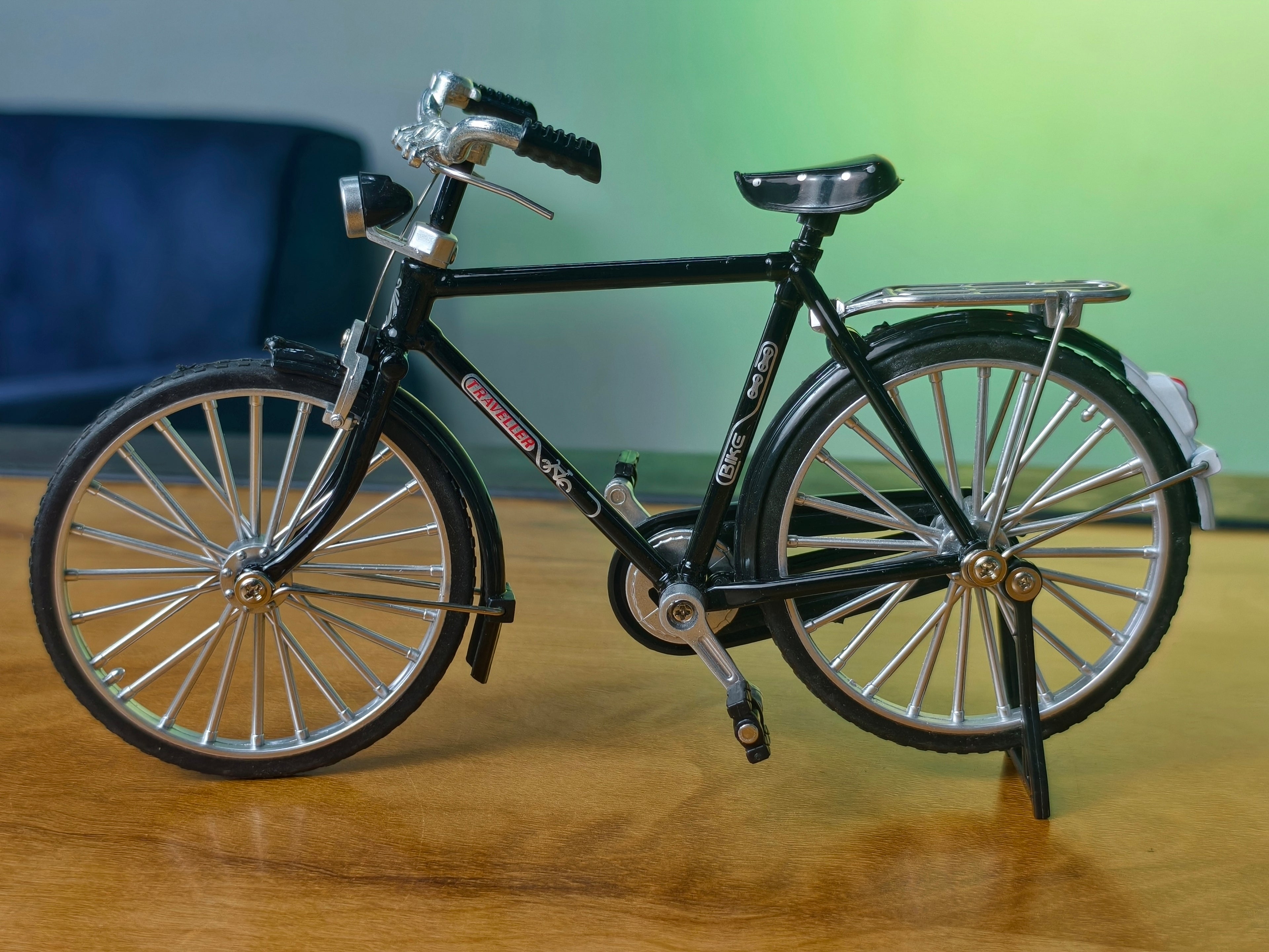 Vintage Diecast Cycle Model with Briefcase and Pump