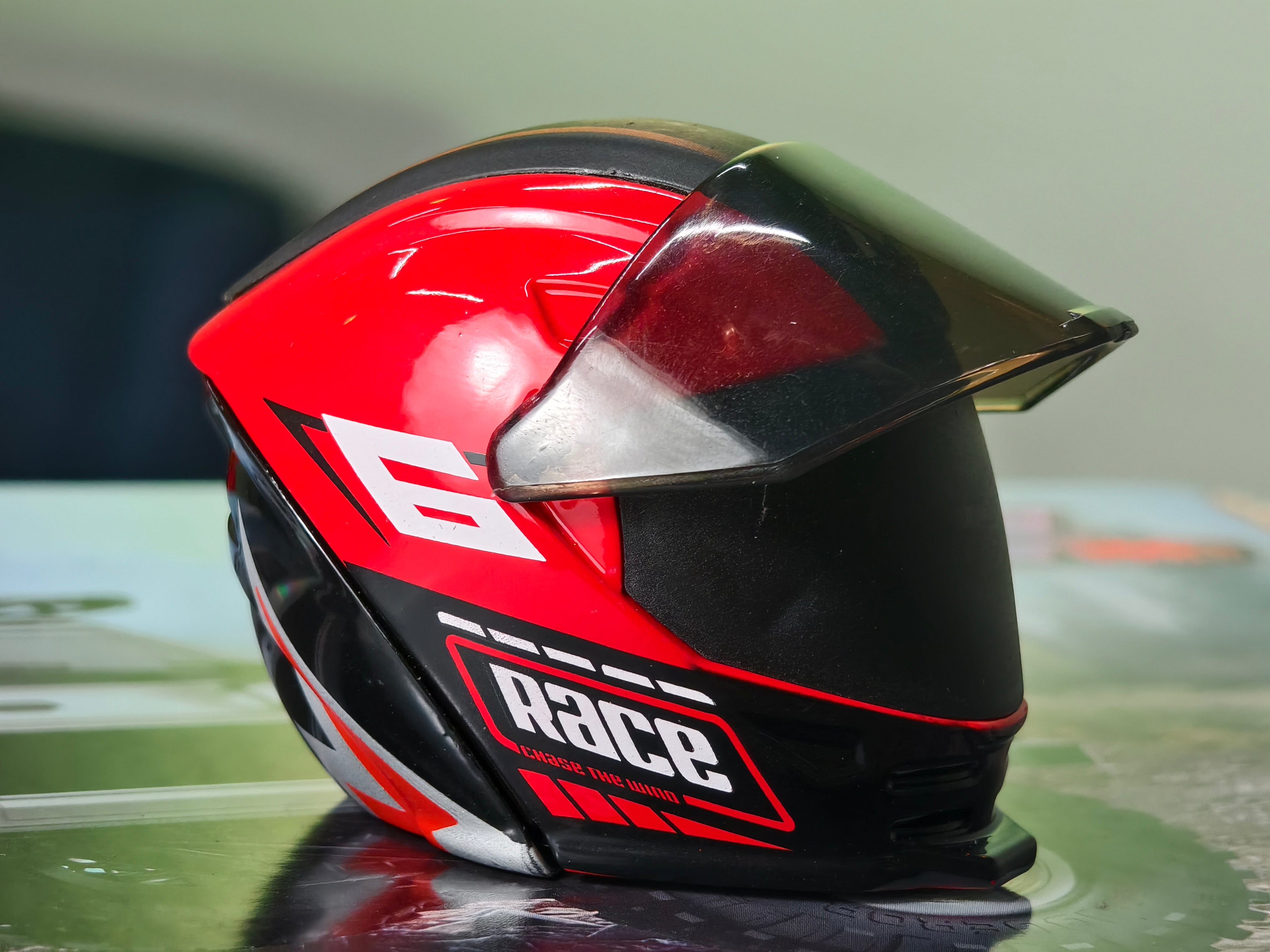 Transforming Motorcycle Helmet Figure
