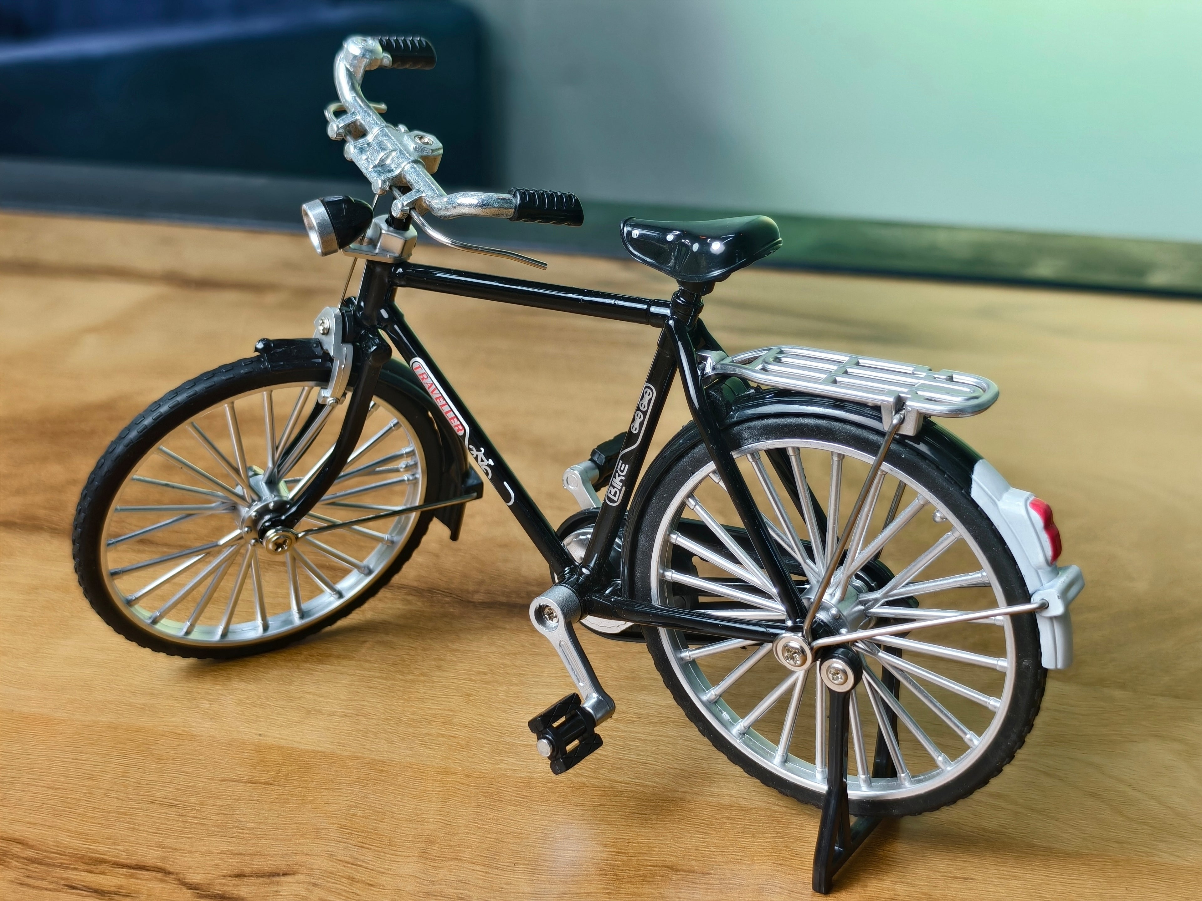 Vintage Diecast Cycle Model with Briefcase and Pump