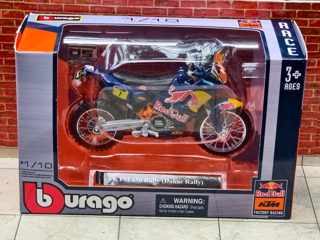 Burrago Official Licensed KTM 450 Rally (Darkar Rally) 1:18 Scale