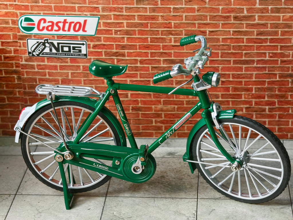 Vintage Diecast Cycle Model with Briefcase and Pump