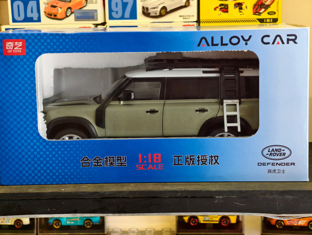 QY Toys Official Licensed Land Rover Defender 110 Blue 1:18  diecast scale model