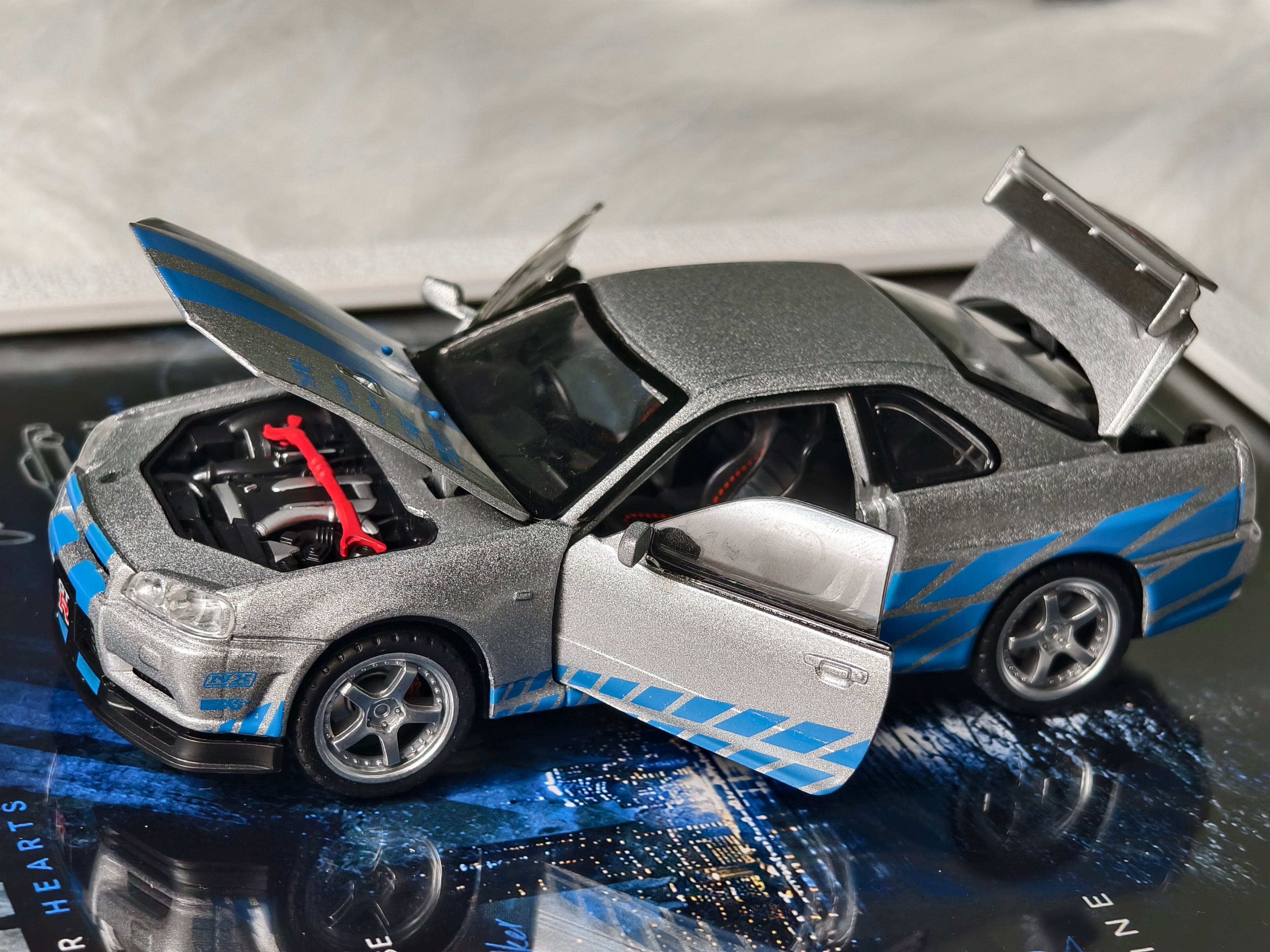 Nissan Skyline GTR R-34 1:32 Scale Paul Walker Edition Photo Frame A4 Size