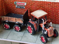 Metal Farm Tractor with Tipping Trailer 1:24 Scale