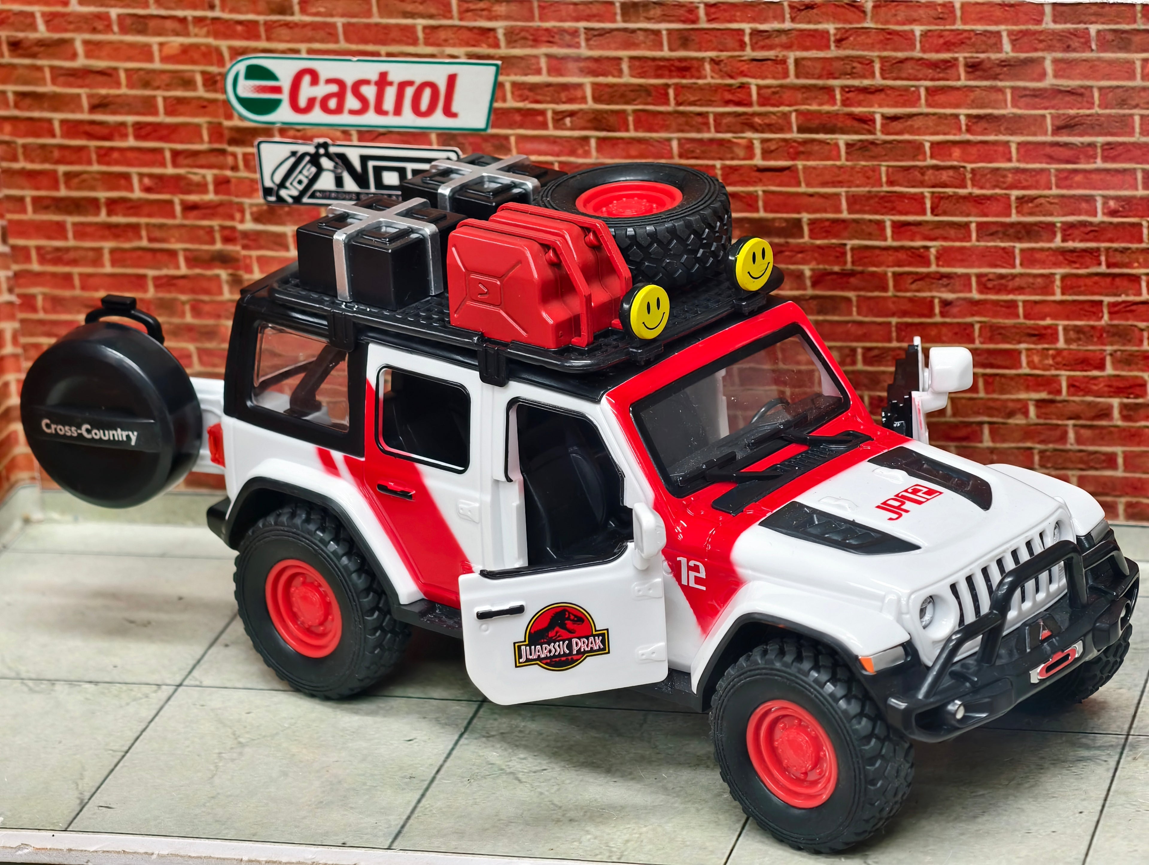 Jeep Wrangler Rubicon Jurassic Park Edition 1:24 Premium Detailing ABS Model
