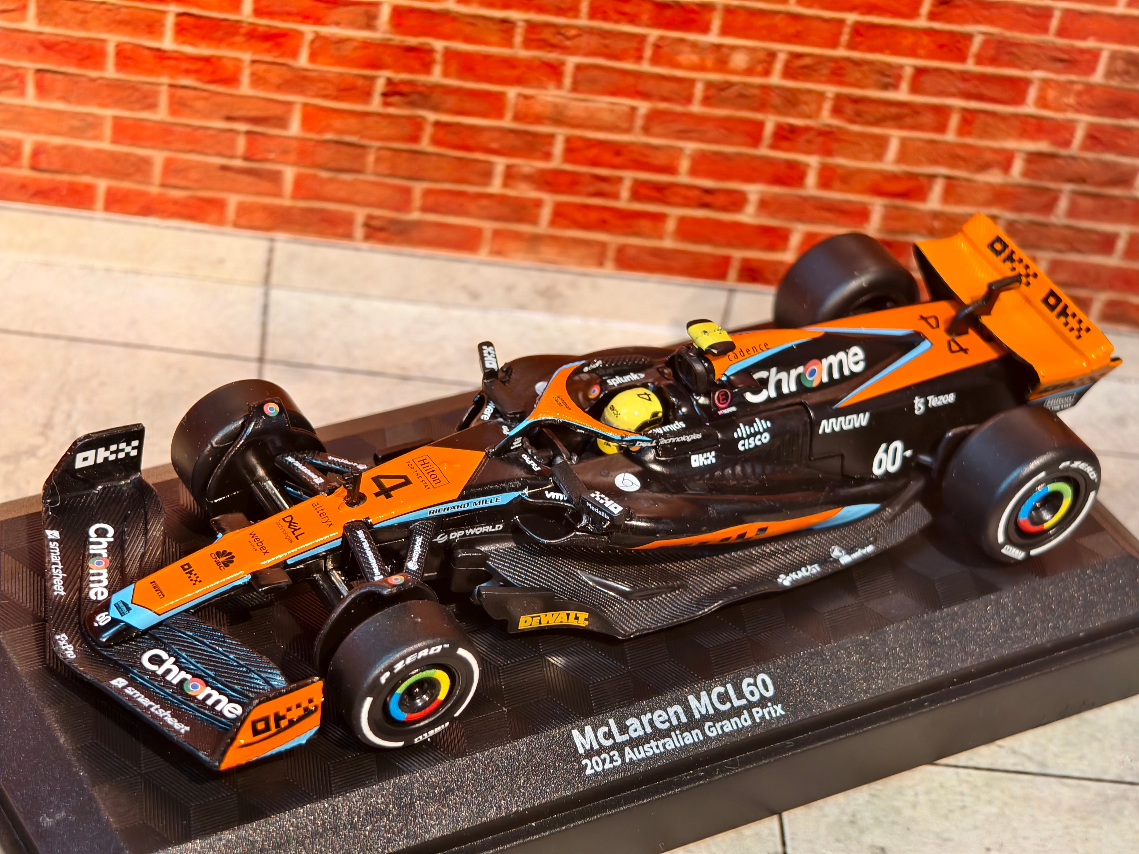 CCA Official Licensed 1:43 Scale McLaren MCL60 2023 Australian Grand Prix with Driver in Acrylic Box