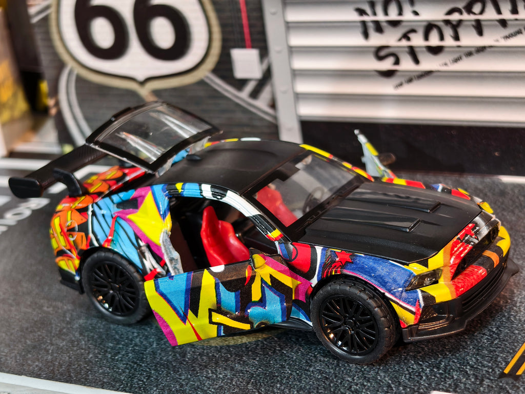 Graffiti Edition Diecast Car 1:36 Scale Box Piece with Light & Sound Simulation