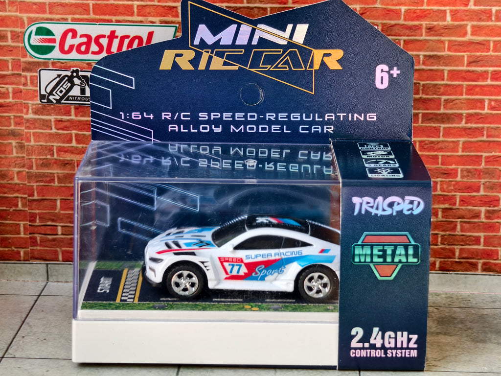 BMW M4 GT3 1:64 Scale Mini RC in Acrylic Box