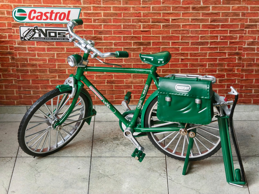 Vintage Diecast Cycle Model with Briefcase and Pump