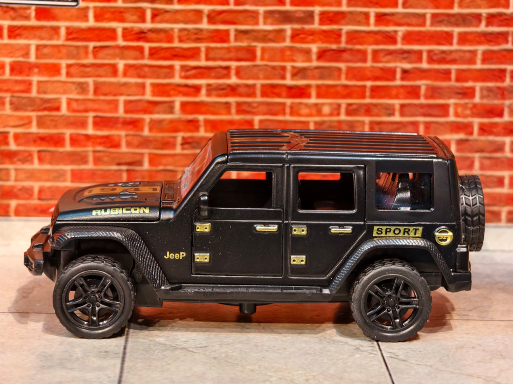 Jeep Wrangler Rubicon 4 Doors Openable 1:36 Scale with Light and Sound