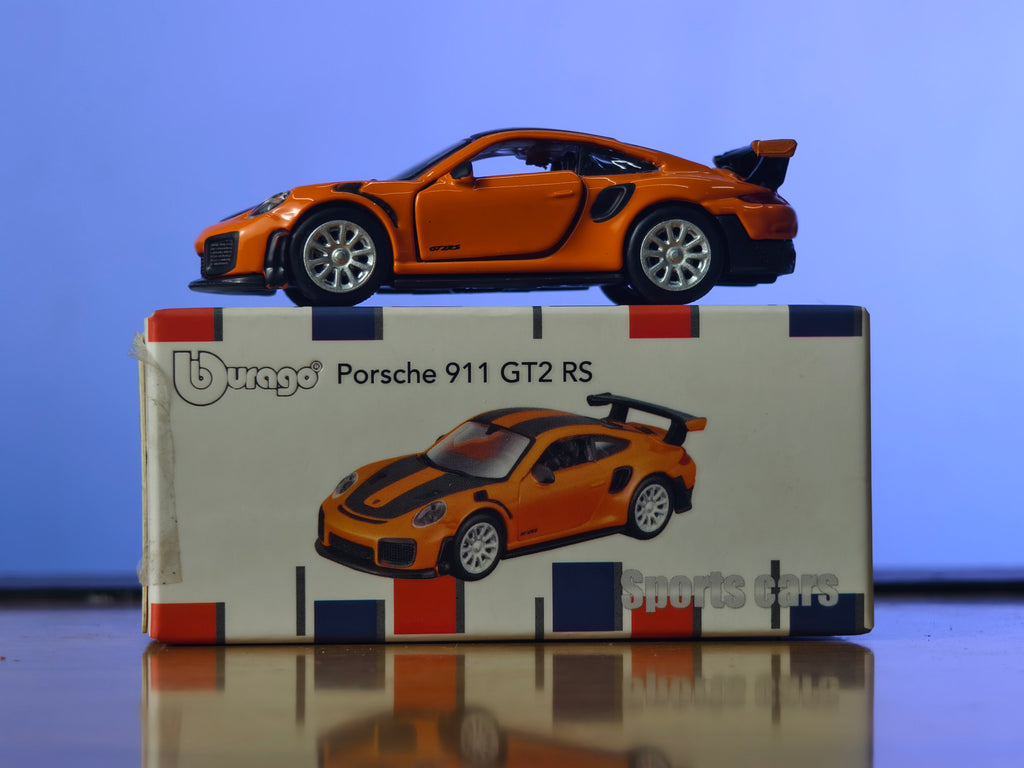 Official Licensed Burago PORSCHE 911 GT2 RS 1:64 Doors Openable Premium Detailing