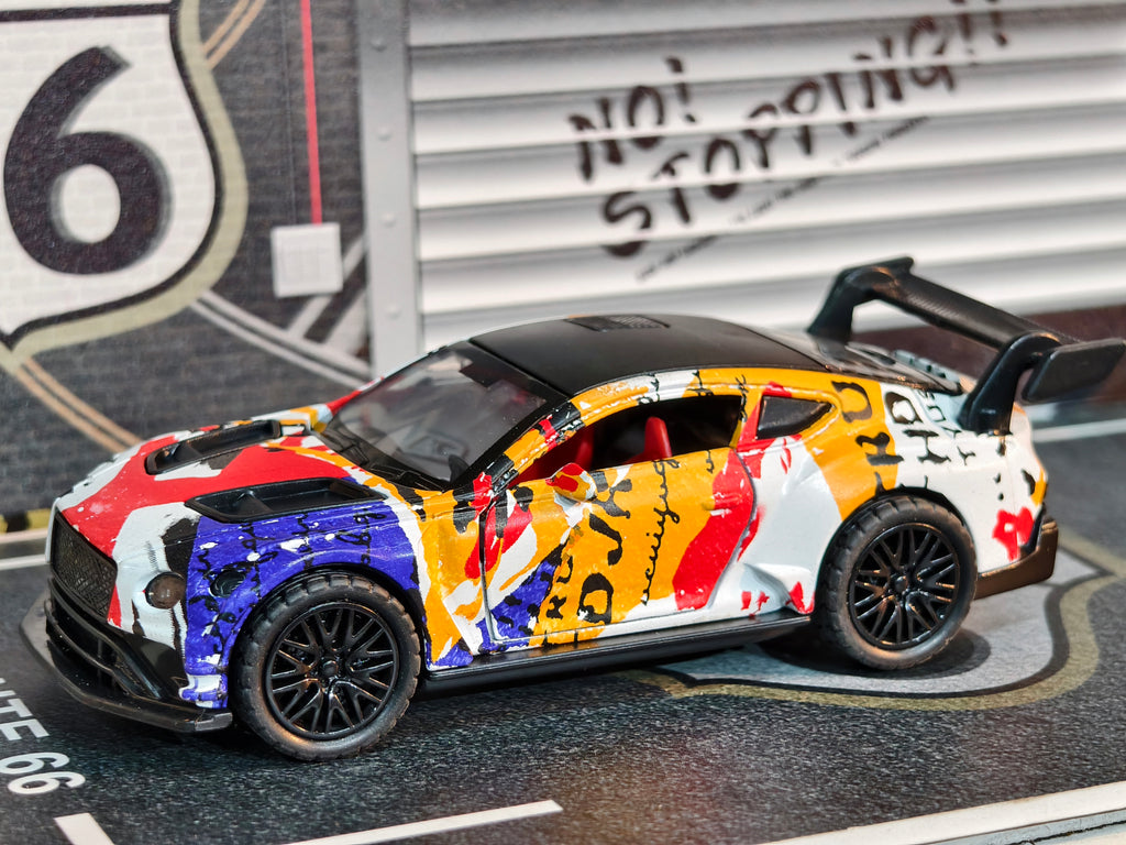 Graffiti Edition Diecast Car 1:36 Scale Box Piece with Light & Sound Simulation