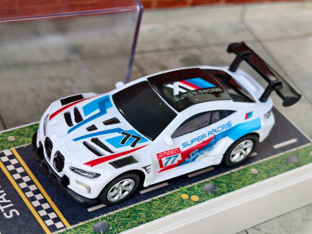 BMW M4 GT3 1:64 Scale Mini RC in Acrylic Box