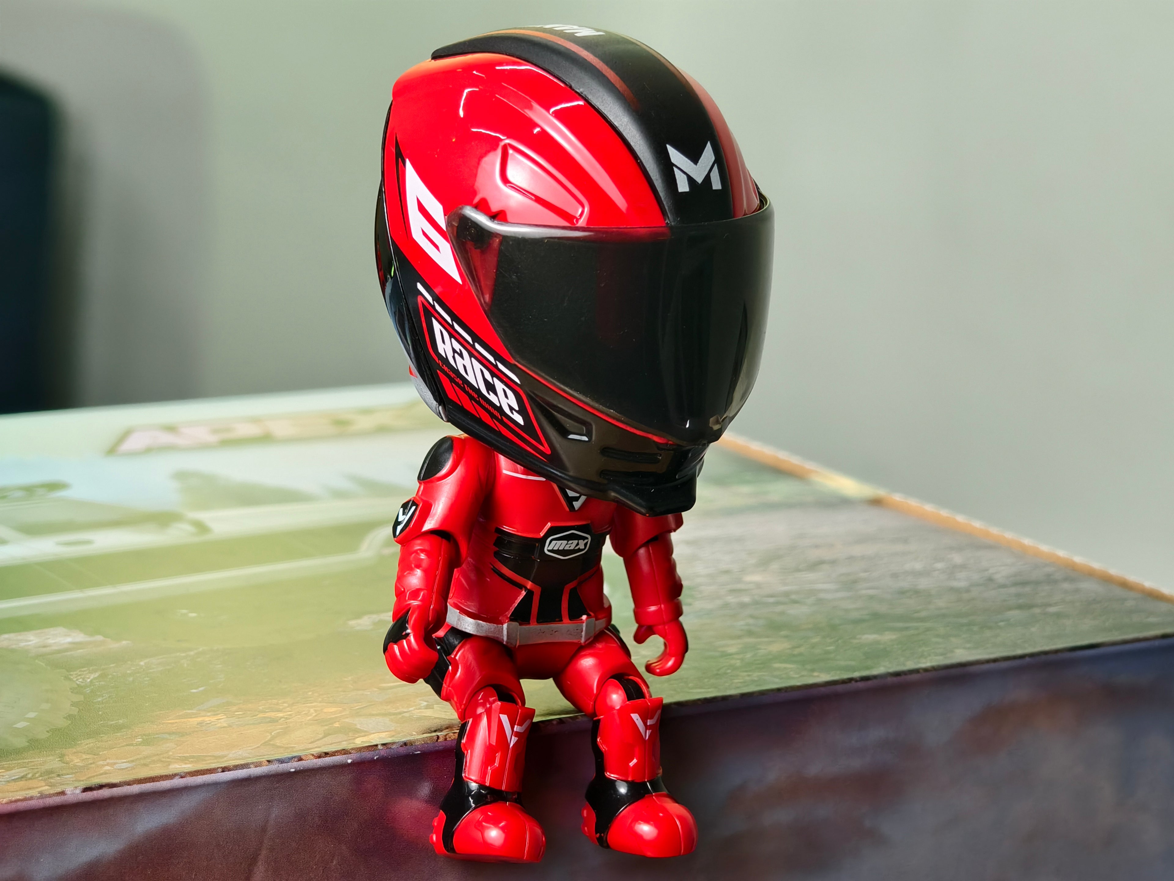 Transforming Motorcycle Helmet Figure