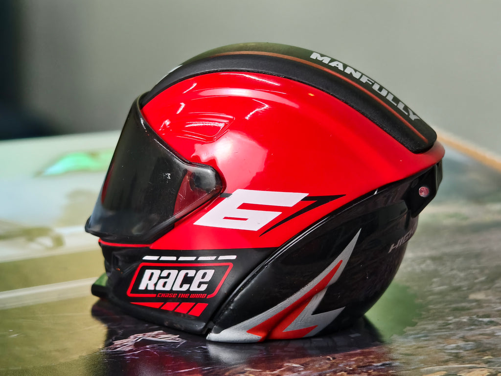 Transforming Motorcycle Helmet Figure