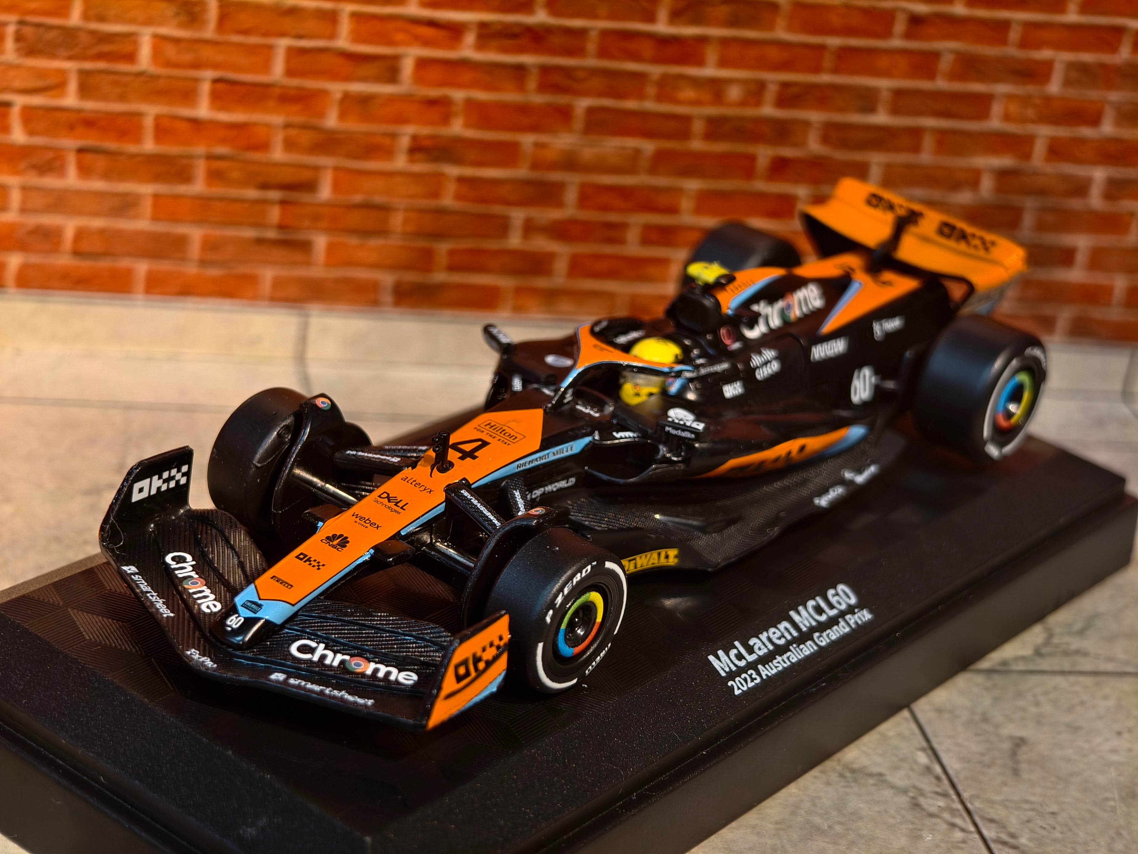 CCA Official Licensed 1:43 Scale McLaren MCL60 2023 Australian Grand Prix with Driver in Acrylic Box
