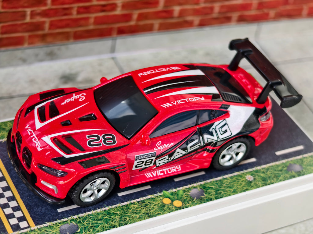 BMW M4 GT3 1:64 Scale Mini RC in Acrylic Box