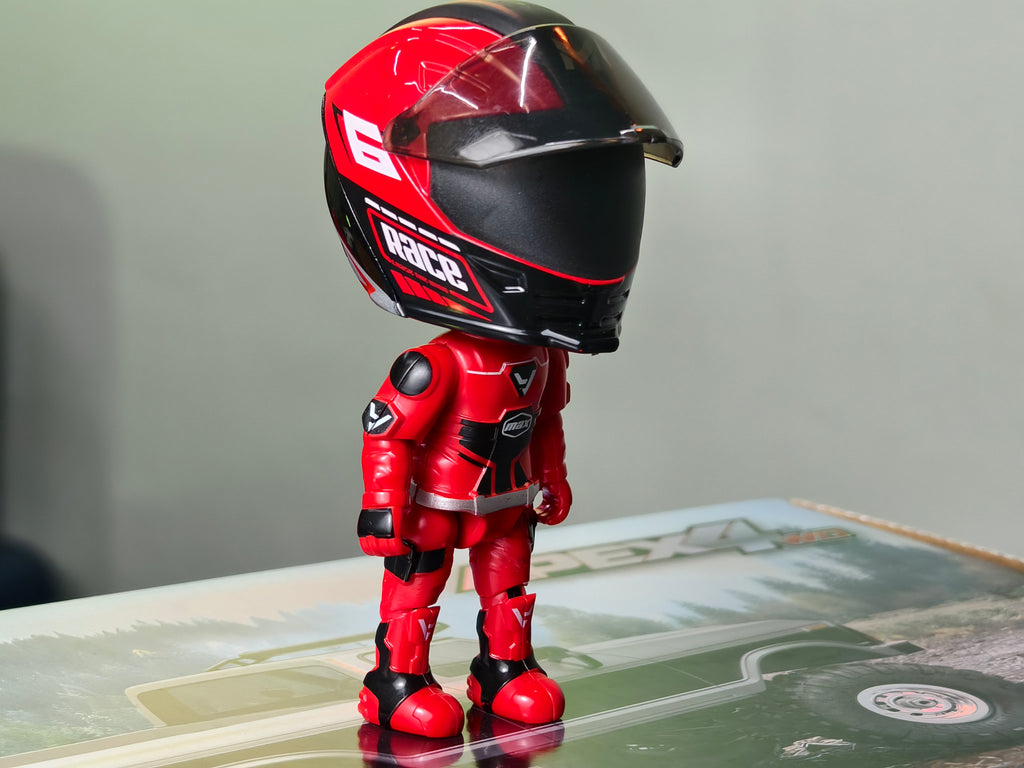 Transforming Motorcycle Helmet Figure
