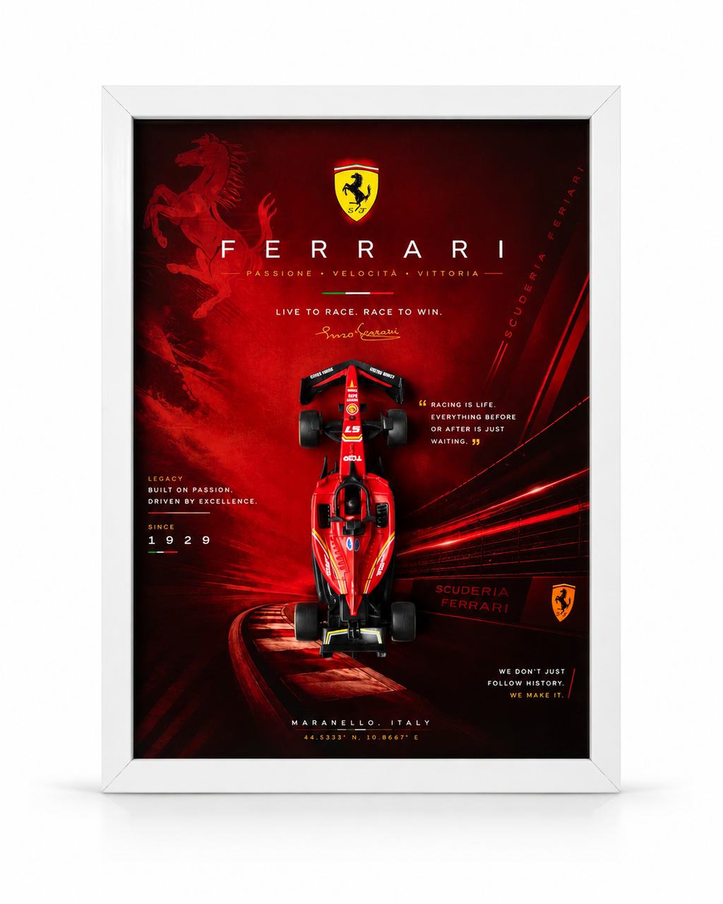 Premium Ferrari 1:43 F1 Display Frame A4 Size