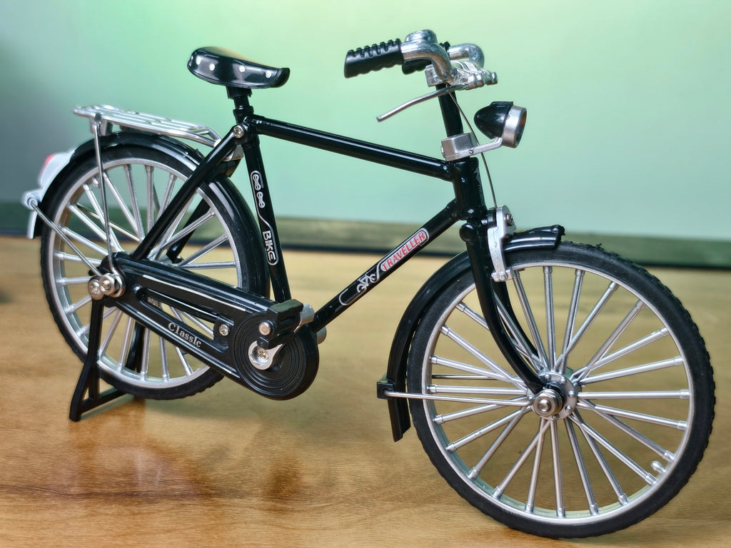 Vintage Diecast Cycle Model with Briefcase and Pump